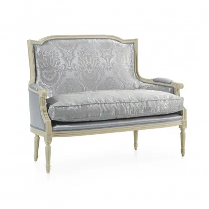 Zdjęcie Szara wytworna sofa 2-osobowa w stylu klasycznym - Sevensedie