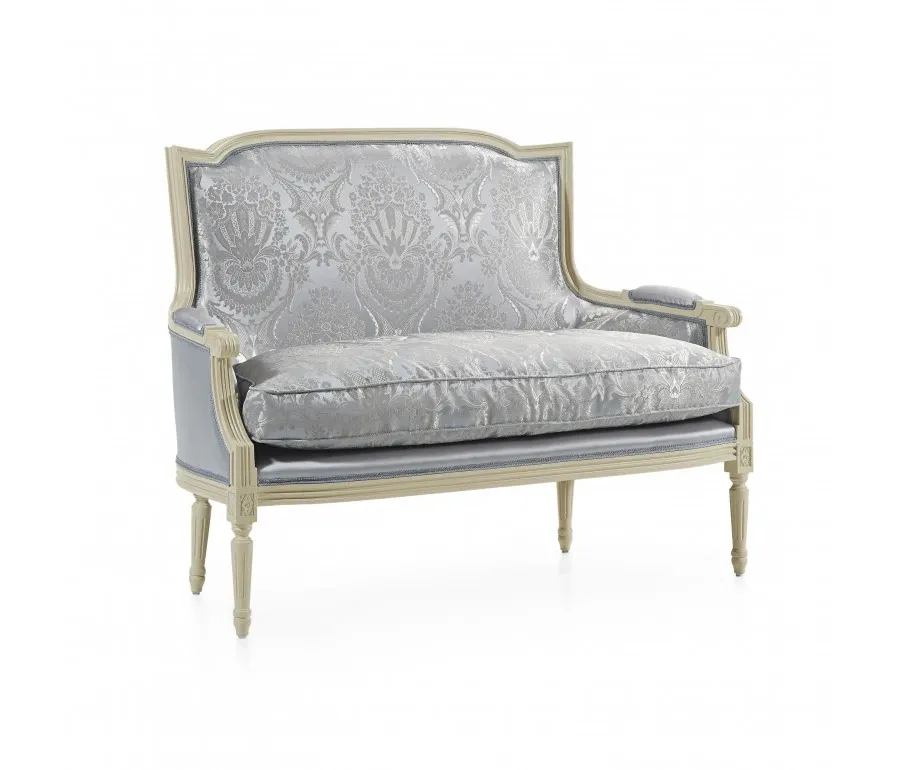 obrazek 1 Szara wytworna sofa 2-osobowa w stylu klasycznym - Sevensedie