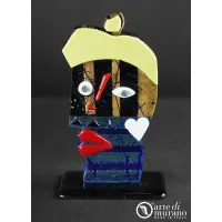 Zdjęcie Designerski abstrakcyjny pop-art rzeźba Picasso w szkle Murano
