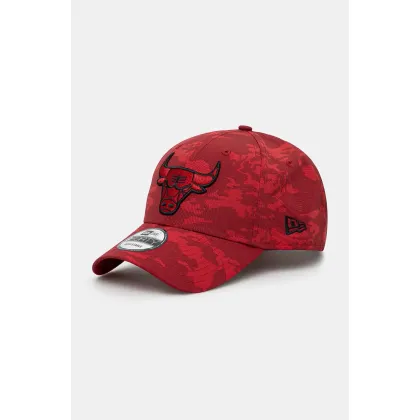 Zdjęcie New Era czapka z daszkiem TONAL CAMO AOP 9FORTY CHICAGO BULLS kolor czerwony wzorzysta 60565360