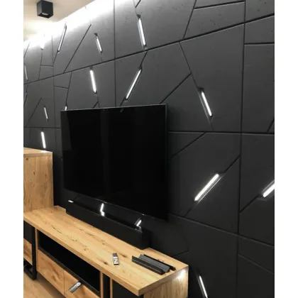 Zdjęcie 120x60 cm VT - PB18 (B8 antracyt) SPACE - panel dekor 3D beton architektoniczny