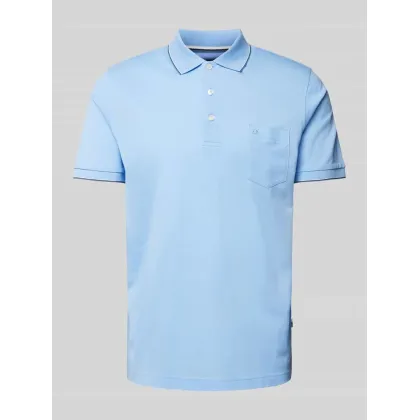 Zdjęcie Koszulka polo z kieszenią na piersi i wyhaftowanym logo