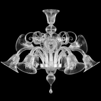 Zdjęcie Ekskluzywna szklana lampa sufitowa - szkło murano prosto z Włoch