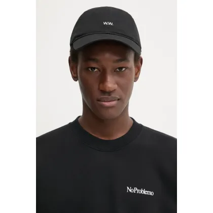 Zdjęcie Wood Wood czapka z daszkiem bawełniana Low profile cap kolor czarny gładka 30251367
