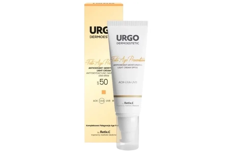 obrazek 1 Urgo Dermoestetic Foto Age Prevention Antyoksydacyjno-nawilżający lekki krem SPF50 45ml 45 ml