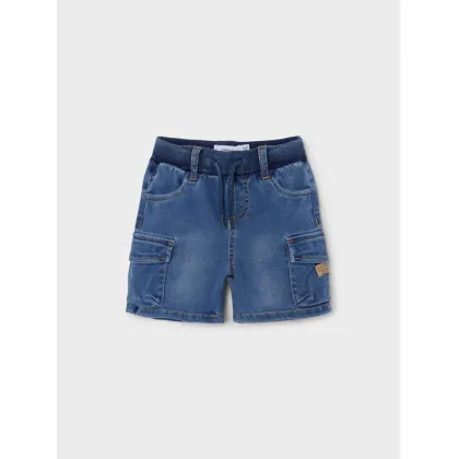 Zdjęcie NAME IT Szorty jeansowe Nmmben 13212547 Niebieski Baggy Fit