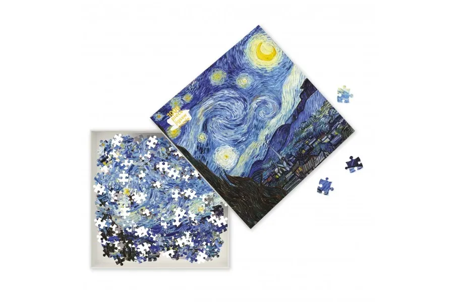 obrazek 2 Puzzle dla dorosłych Van Gogh: Gwiaździsta noc - Flame Tree Publishing