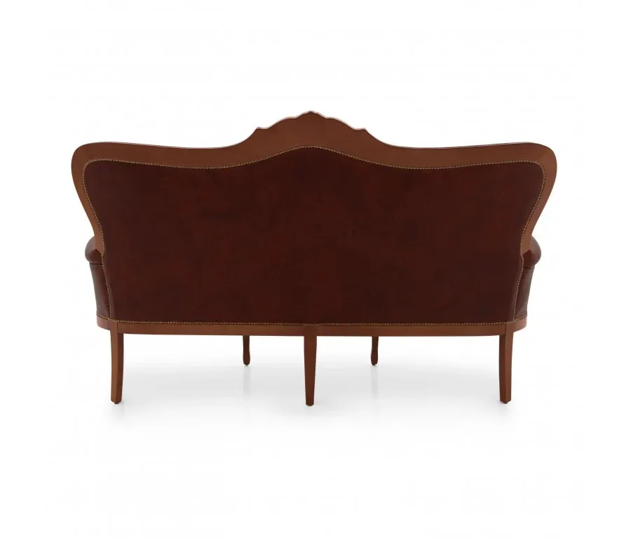 obrazek 2 Skórzana prestiżowa sofa 3-osobowa w stylu ludwikowskim - Sevensedie
