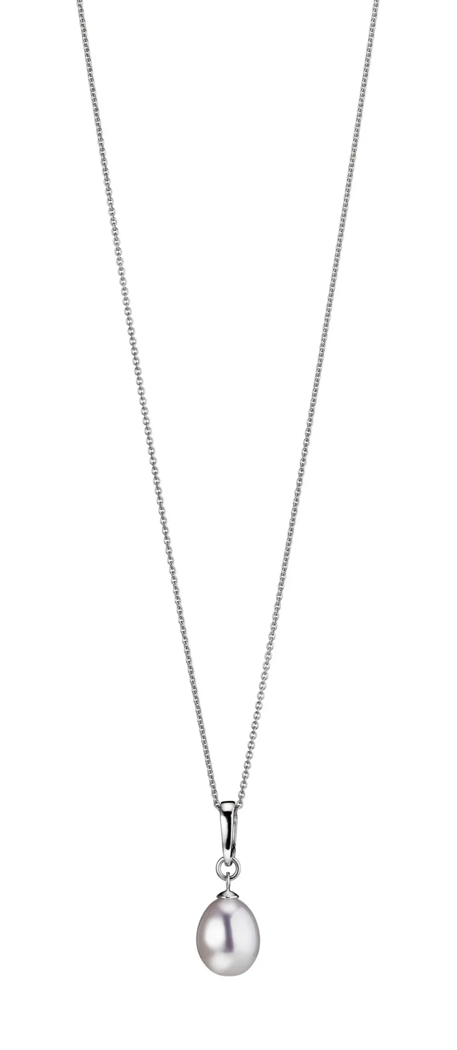 obrazek 1 Elegancki naszyjnik z perłą słodkowodną o rozmiarze 9 - 10 mm wykonany ze srebra