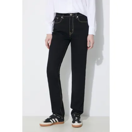 Zdjęcie Kenzo jeansy Solid Asagao Straight damskie medium waist FD62DP2106C1.BM