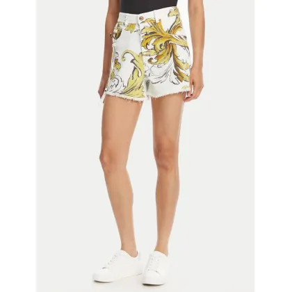 Zdjęcie Versace Jeans Couture Szorty jeansowe 78HAD51B Biały Straight Fit