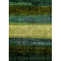 Zdjęcie Wełniany zielony ręcznie tkany dywan z Iranu - Jordan