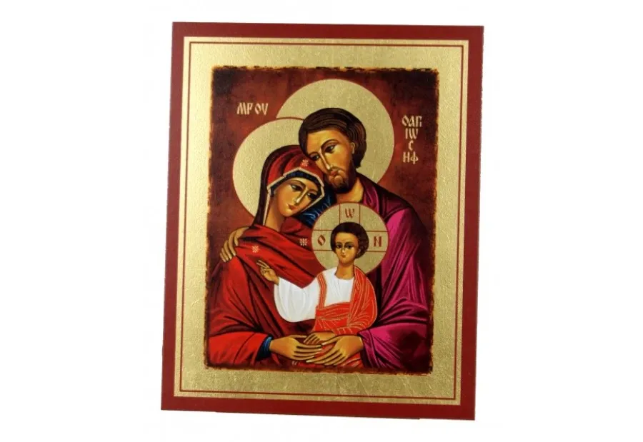 obrazek 1 Wyjątkowa Ikona Złocona Święta Rodzina 15x19 cm