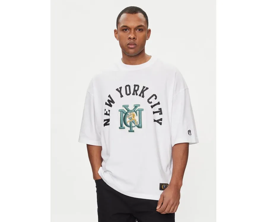 obrazek 1 Champion T-Shirt 220003 Biały Boxy Fit