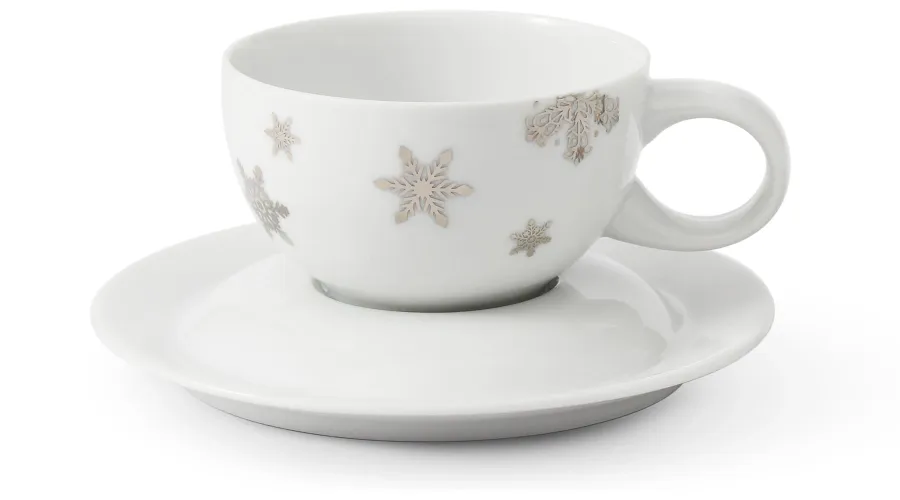 obrazek 1 Piękna porcelanowa filiżanka do herbaty ze spodkiem zdobiona gwiazdkami – Leander