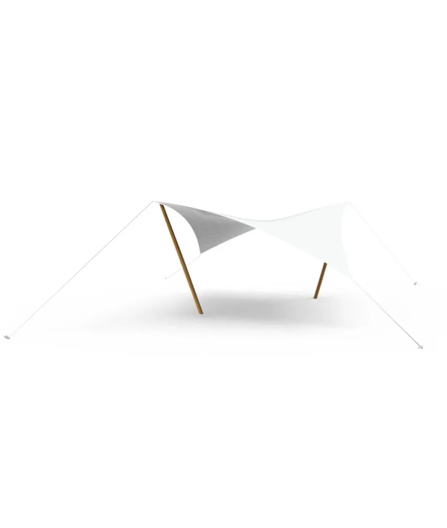 obrazek 1 Biały romboidalny żagiel Manta 400×400 cm do ogrodu