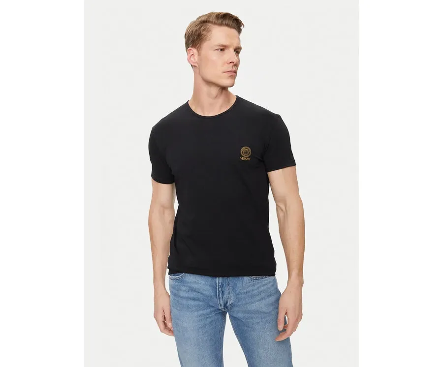 obrazek 1 Versace T-Shirt Medusa AUU01005 Czarny Slim Fit
