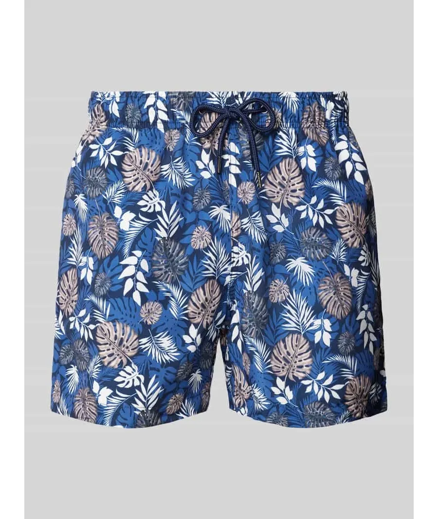 obrazek 1 Spodenki kąpielowe o kroju regular fit ze wzorem na całej powierzchni