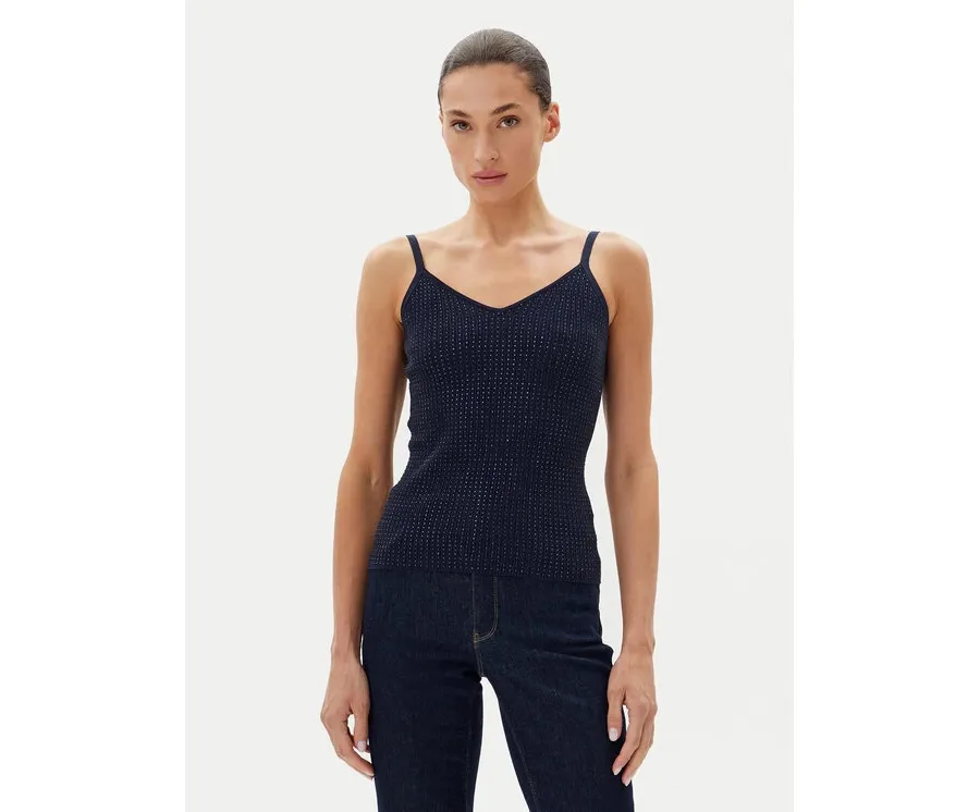 obrazek 1 Fracomina Top FR25ST4006K410J9 Granatowy Slim Fit