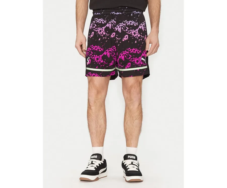 obrazek 1 Puma Szorty sportowe Scoot Purple Lab 631671 Czarny Regular Fit