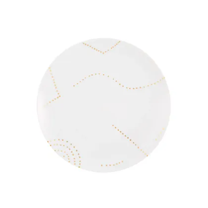 Zdjęcie Talerz obiadowy z porcelany Gold Dots Folkifunki w złote kropki - Vista Alegre