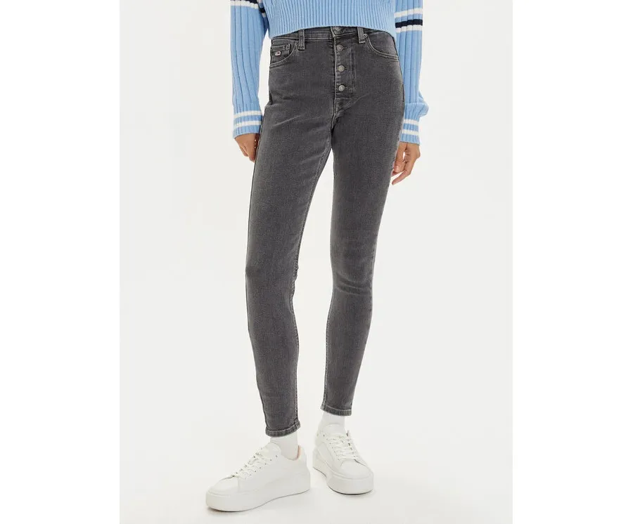 obrazek 1 Tommy Jeans Jeansy Sylvia DW0DW19531 Szary Skinny Fit