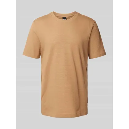 Zdjęcie T-shirt z prążkowanym, okrągłym dekoltem model ‘TIBURT’