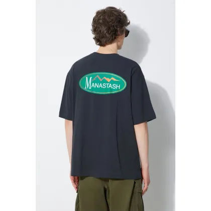 Zdjęcie Manastash t-shirt Hemp Original Logo męski kolor czarny z nadrukiem 7924134002