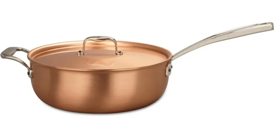 obrazek 4 Patelnia o średnicy 28 cm do potraw sauté z uchwytem i rączką pomocniczą