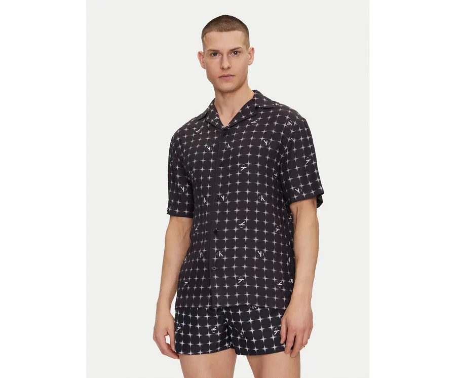 obrazek 1 Calvin Klein Swimwear Koszula KM0KM01148 Czarny Regular Fit