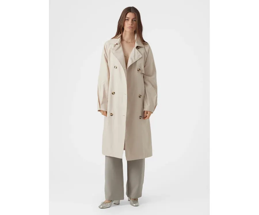 obrazek 1 Vero Moda Trencz Doreen 10301287 Écru Regular Fit