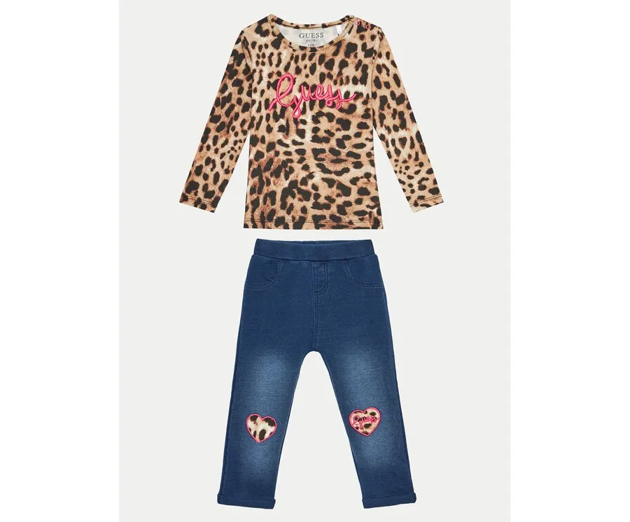 obrazek 1 Guess Komplet bluzka i spodnie A4BG07 J1313 Kolorowy Regular Fit