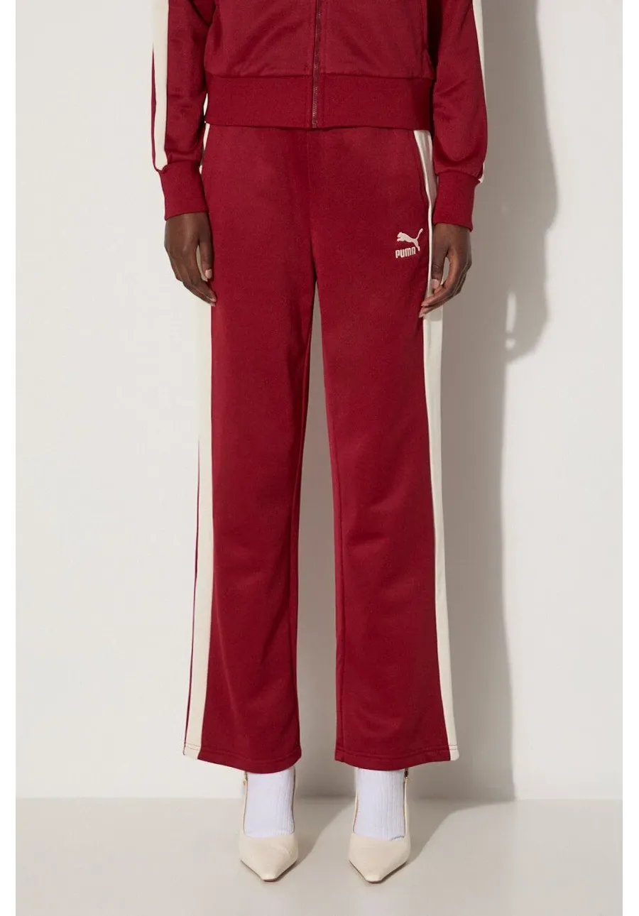 obrazek 1 Puma spodnie dresowe Iconic T7 Straight Leg Track Pants kolor bordowy wzorzyste 627996