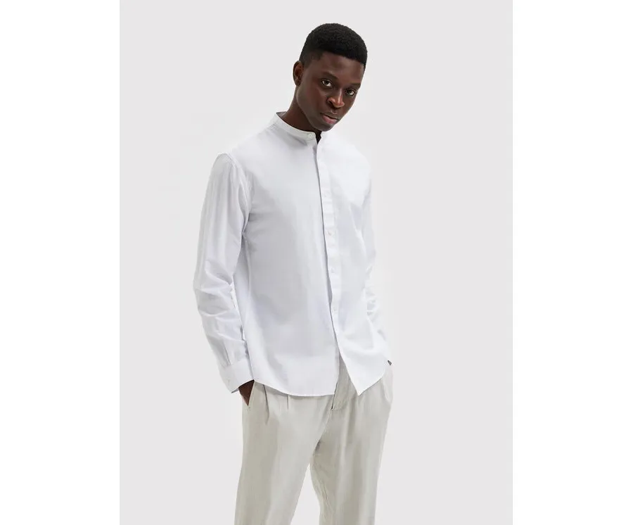 obrazek 1 Selected Homme Koszula New Linen 16079054 Biały Regular Fit