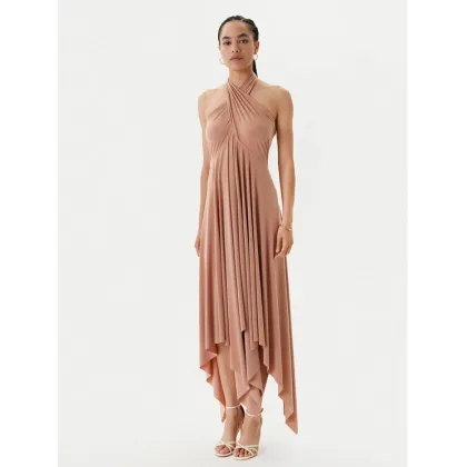 Zdjęcie NORMA KAMALI Sukienka koktajlowa KK1253PLO62833 Beżowy Slim Fit