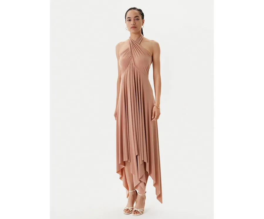 obrazek 1 NORMA KAMALI Sukienka koktajlowa KK1253PLO62833 Beżowy Slim Fit