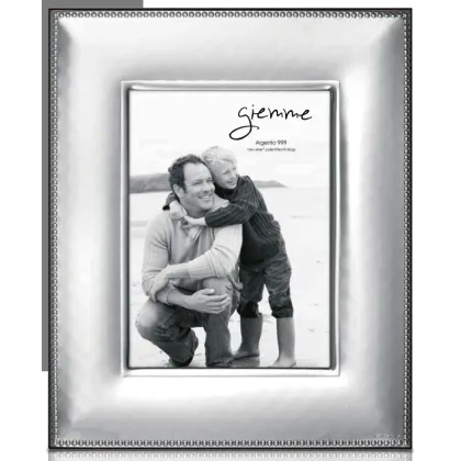 Picture Photo frame 18x24 cm, silver with small decoration