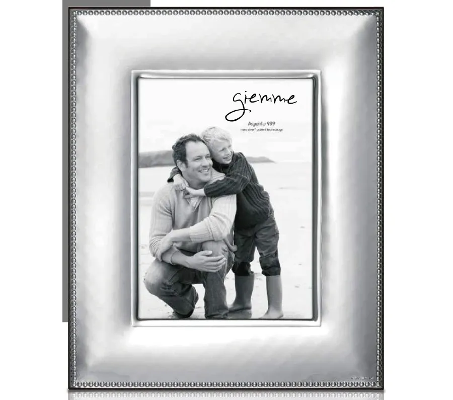 picture 1 Photo frame 18x24 cm, silver with small decoration