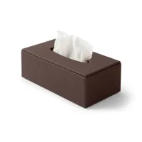 Zdjęcie Piękny pojemnik na chusteczki z włoskiej skóry