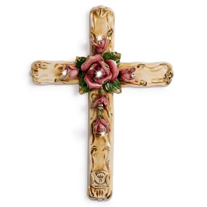 Picture High-quality ceramic cross with decorations