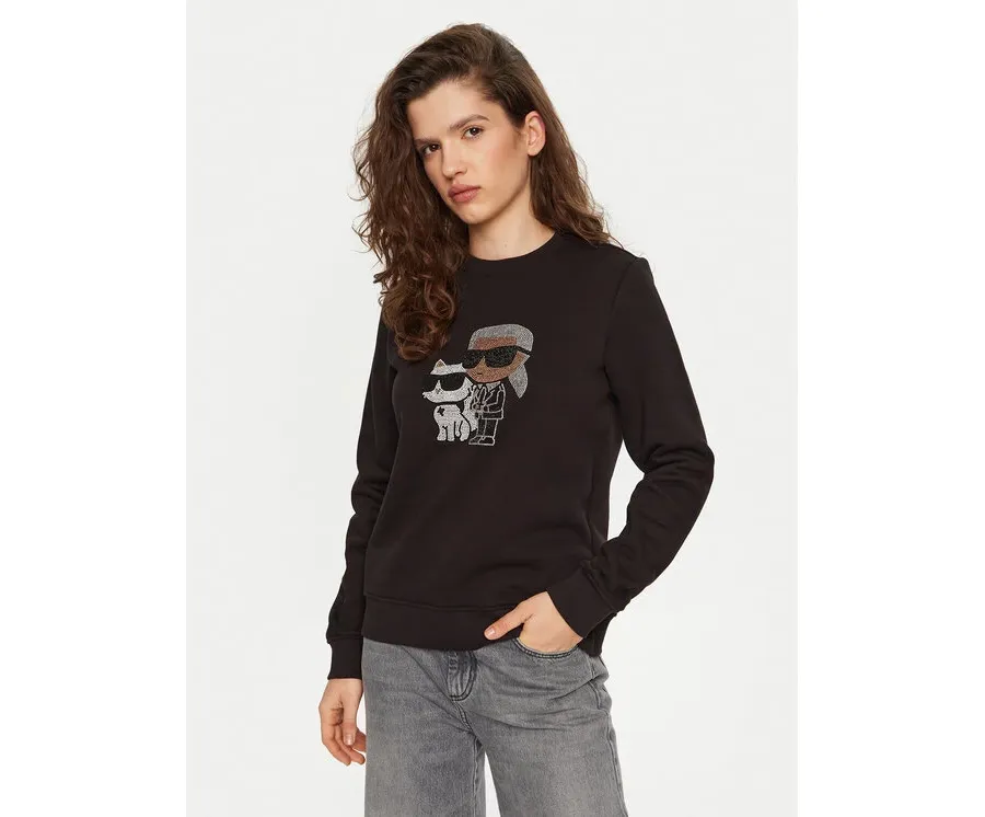 obrazek 1 KARL LAGERFELD Bluza A1W20081 Czarny Regular Fit