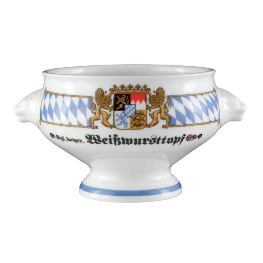 obrazek 1 Mała porcelanowa waza bez pokrywki z oryginalnym niemieckim zdobieniem - Seltmann Weiden