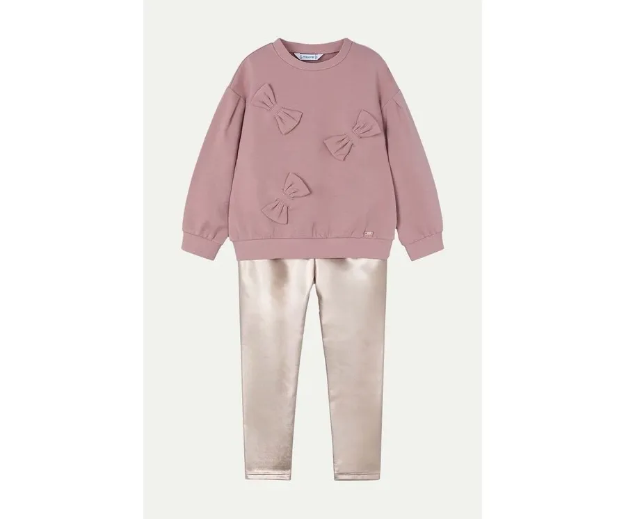 obrazek 1 Mayoral Komplet bluza i legginsy 4707 Różowy Regular Fit