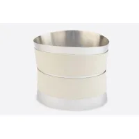 Picture Exclusive wine cooling bucket in a white cover made of natural leather - for the kitchen