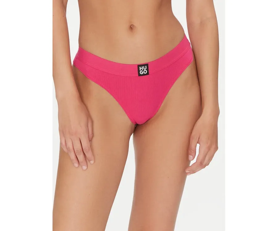 obrazek 1 HUGO Stringi Thong Rib 50496809 Różowy