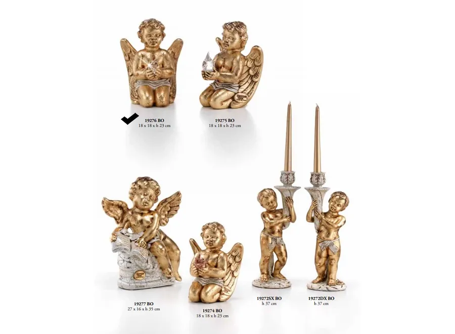 obrazek 1 Klęczący aniołek z kulą Swarovskiego w dłoni - Valle d'oro Patchi