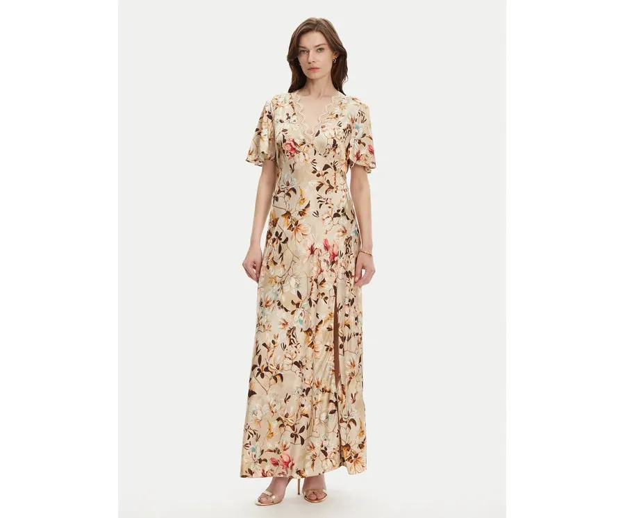 obrazek 1 Guess Sukienka wieczorowa W5YK01 WHEZ2 Beżowy Regular Fit