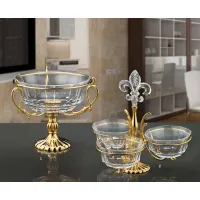 Picture Elegant platter and decorative bowls for snacks for the dining room
