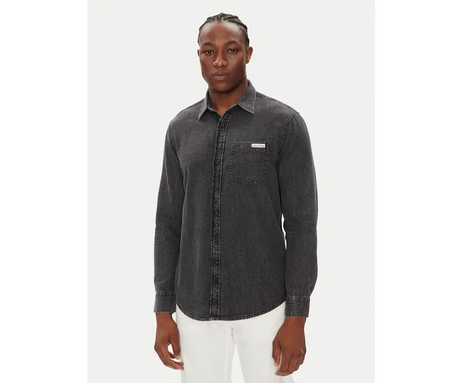 obrazek 1 Calvin Klein Jeans Koszula jeansowa Classic LV040BM733 Szary Regular Fit