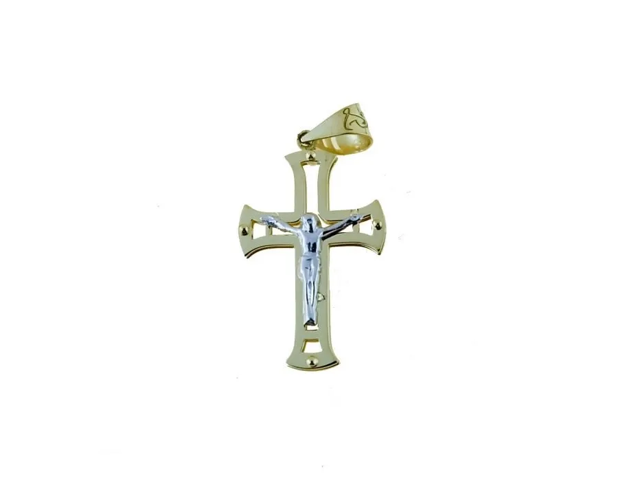 obrazek 1 Genialny włoski krzyż z Chrystusem 20x15mm